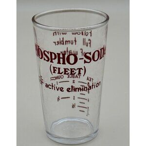 Vintage Fleet Phospho-Soda Glass Measuring Cup Depression Era